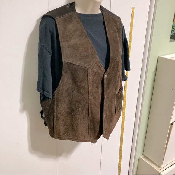 Nugget London Brown Genuine Suede Vest Men's Large - Picture 4 of 16